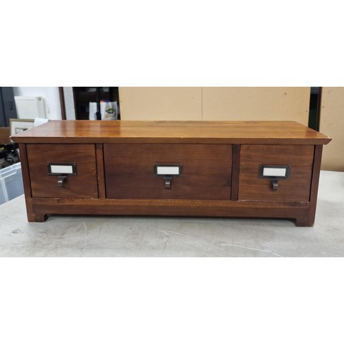 180 - Wooden filing drawers, length approx 68cm