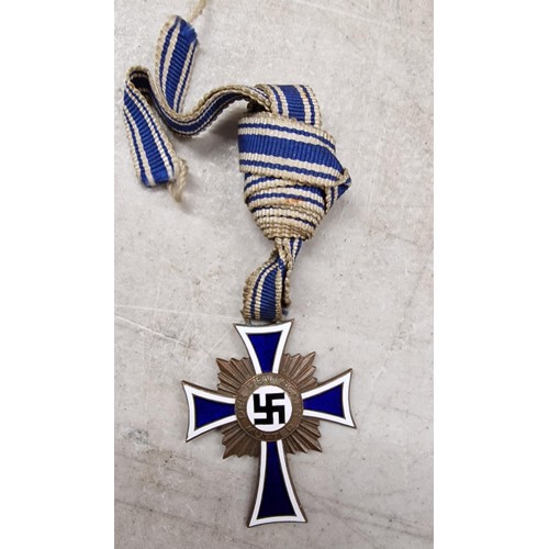 136 - A Third Reich WW2 Cross of Honour (blue cross ribbon)