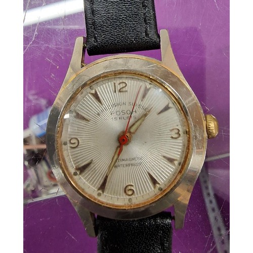 319 - Vintage Posoh working wind up watch with leather strap