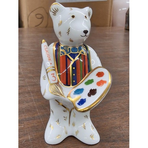 55 - Royal Crown Derby teddy paperweight-no stopper