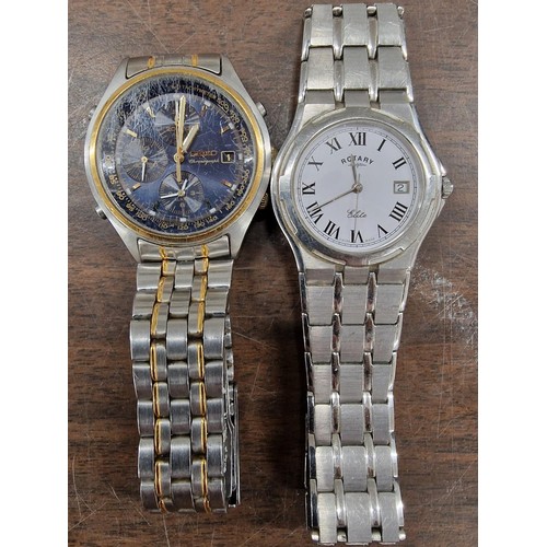 307 - Gents rotary watch and gents Seiko watch both with stainless steel straps (all proceeds go to the NS... 