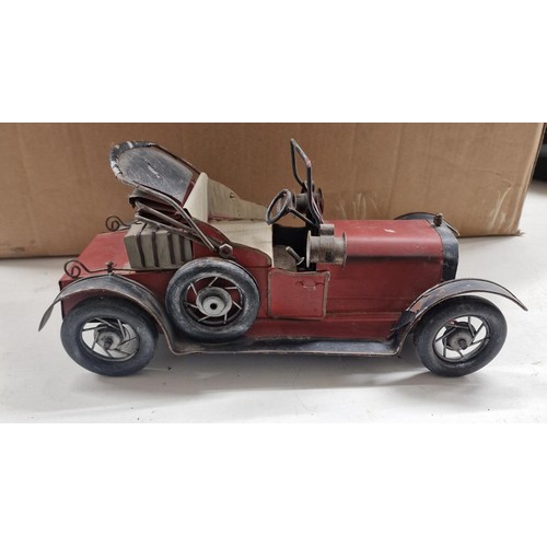 74 - Tin plate open top 2 seater car approx 12