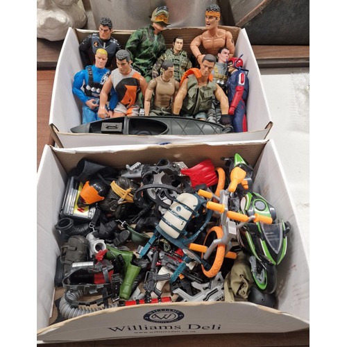 153 - Box of action men and accessories