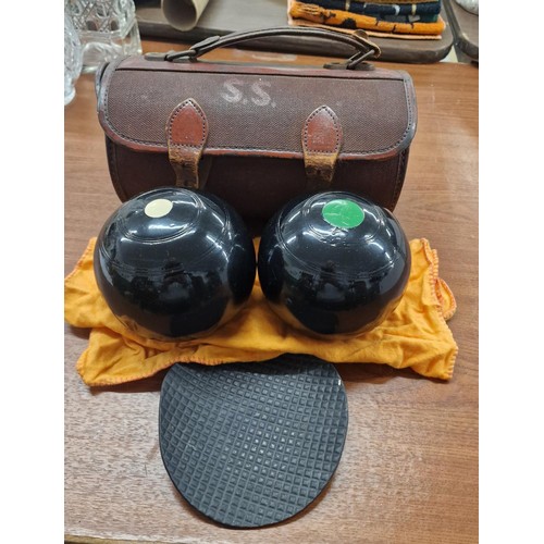 159 - Pair of bowling balls in bag