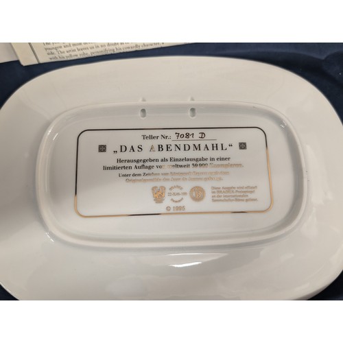 266 - Limited edition Bradford Exchange religious collectors plates being The last supper, 1895-1995 jubil... 