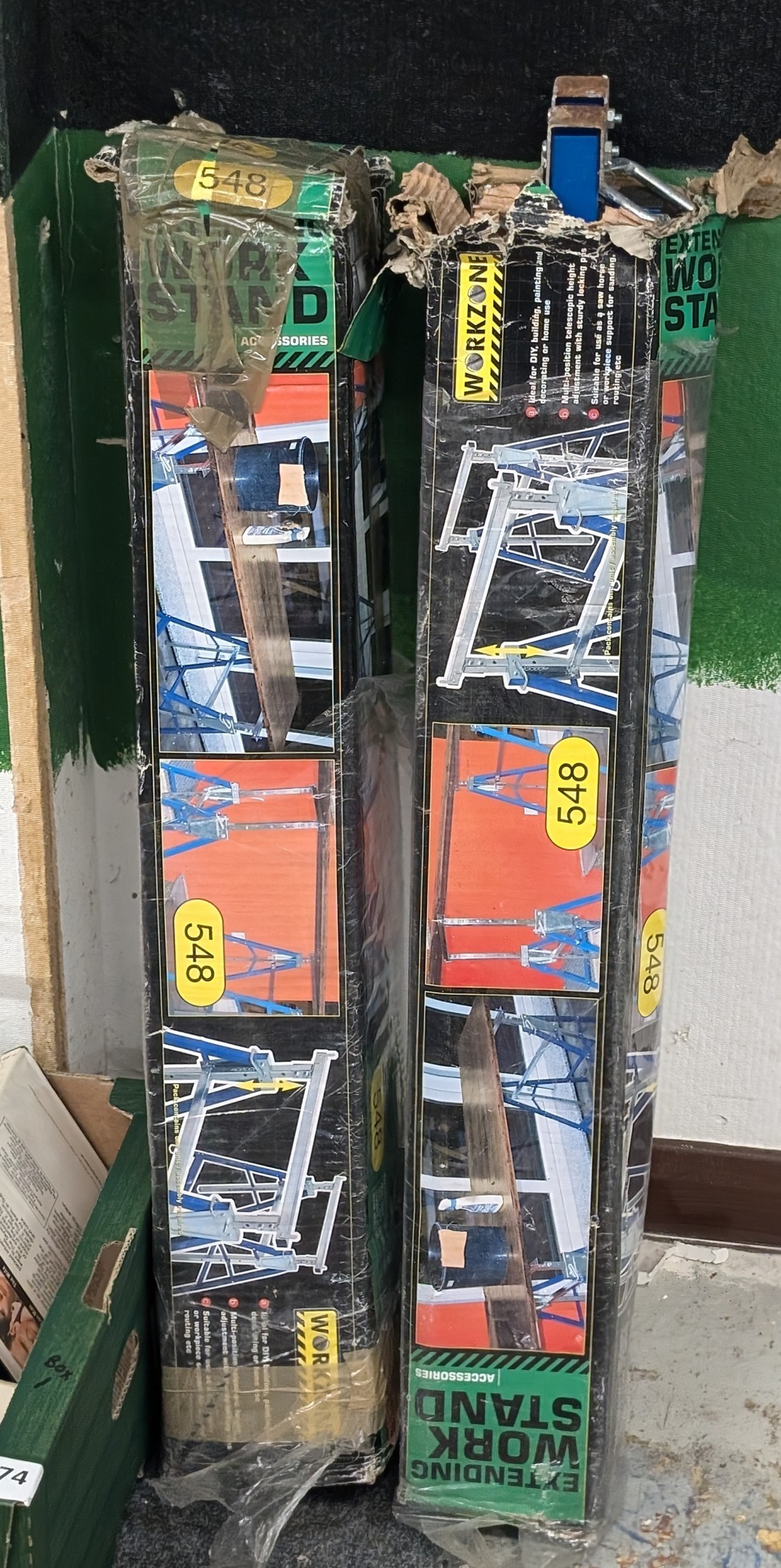 Pair of used Work Zone work stands with original boxes