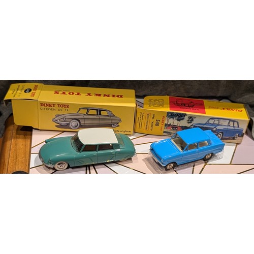 187 - 2 x boxed and mint Dinky (Atlas) cars being 24CP Citroen DS 19 & 540 Opel Kadett