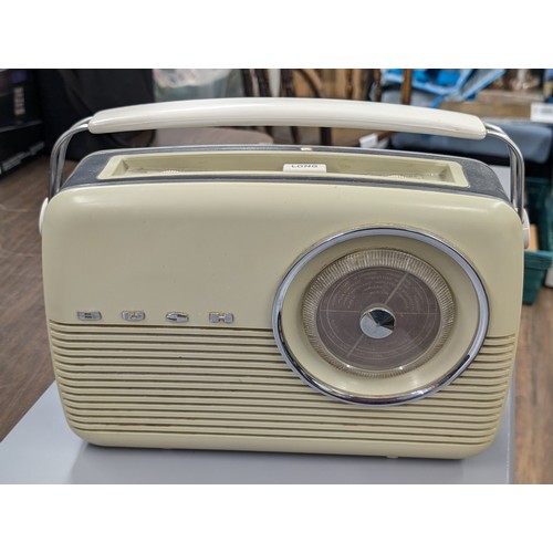 214 - Bush vintage radio type TR82c with working battery, working order but no aerial