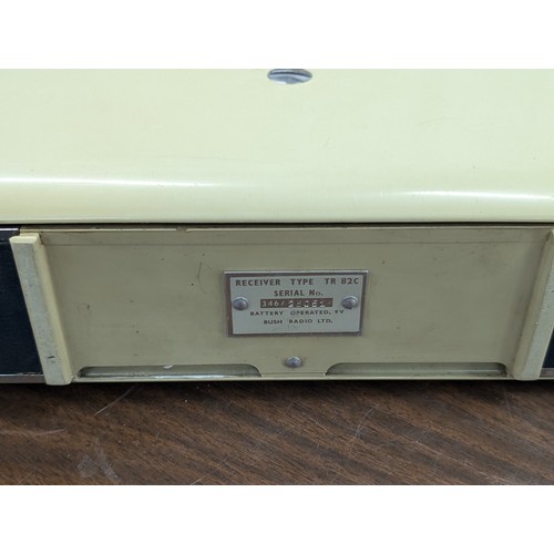 214 - Bush vintage radio type TR82c with working battery, working order but no aerial