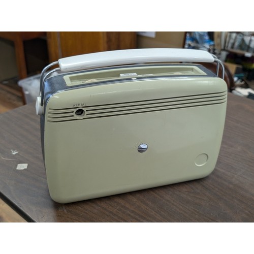214 - Bush vintage radio type TR82c with working battery, working order but no aerial