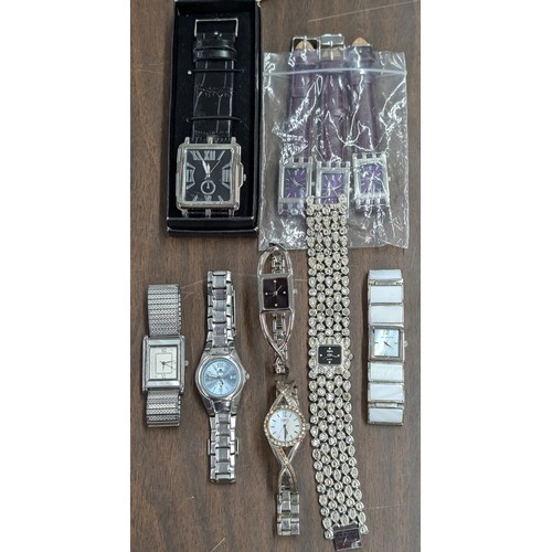 190 - Bundle of 10 x assorted fashion watches, mostly ladies and to include Adidas etc, all proceeds from ... 