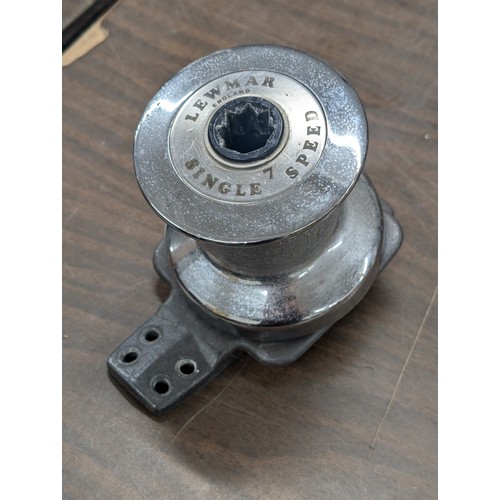 191 - Lewmar 7 single speed chrome boat winch