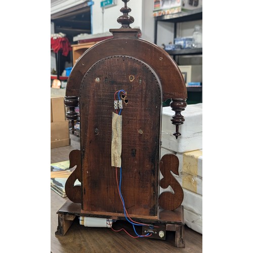 196 - 2 ft hand built cabinet makers mantle clock