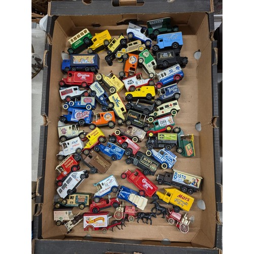 189 - Large bundle of unboxed but excellent condition Lledo Days Gone Vehicles to include bus,van and hors... 