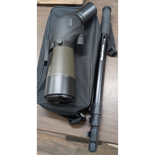 A 20-60x60 HD Bird Spotting Scope with Manfrotto 676B Digi Monopod