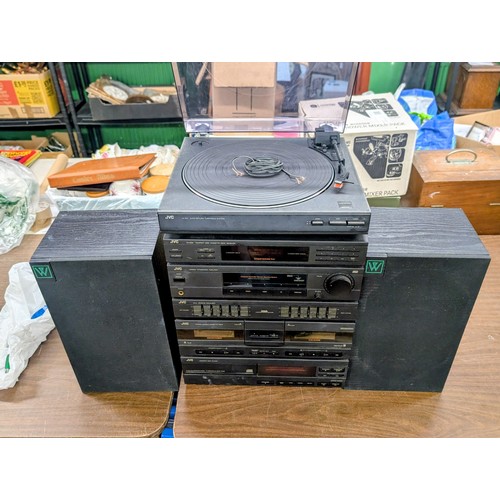 Fully Working JVC CA-E33L Hi-Fi Stereo System with AL-E31BK Turntable ...