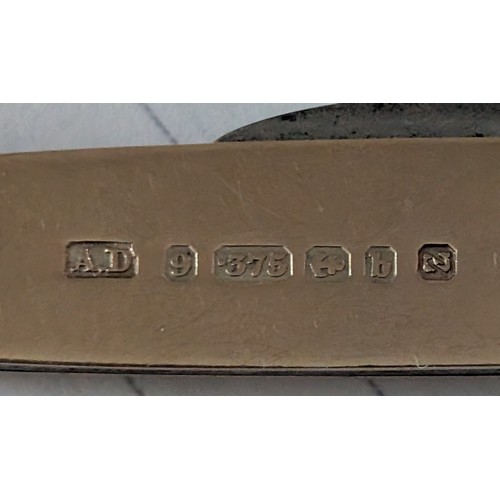 212 - 9 Carat Gold Single-Blade Folding Pocket or Fruit Knife, Birmingham 1897 Hallmark - 10.9 gm