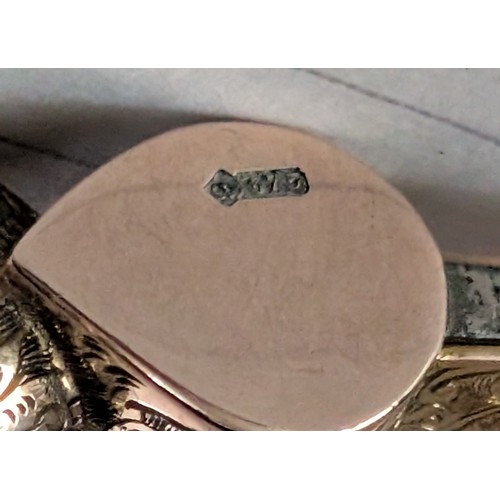 215 - A Late Victorian/Edwardian 9 Carat Gold Cigar Cutter With 1913 London hallmark