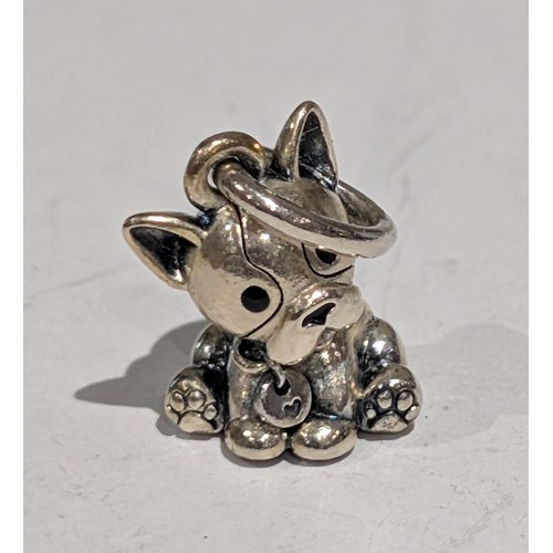210 - Authentic Pandora Sterling Silver French Bulldog Puppy Charm