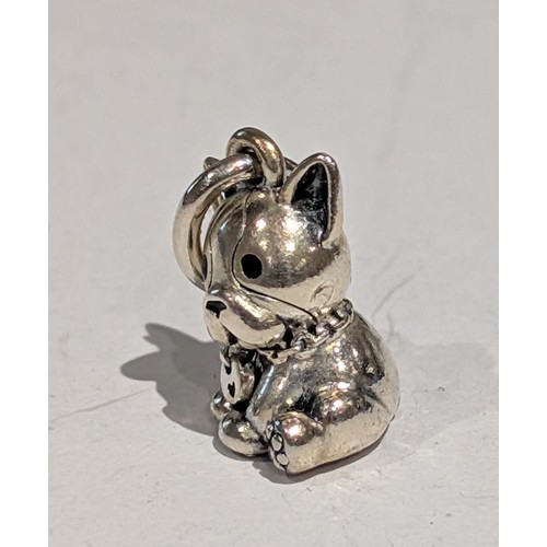 210 - Authentic Pandora Sterling Silver French Bulldog Puppy Charm