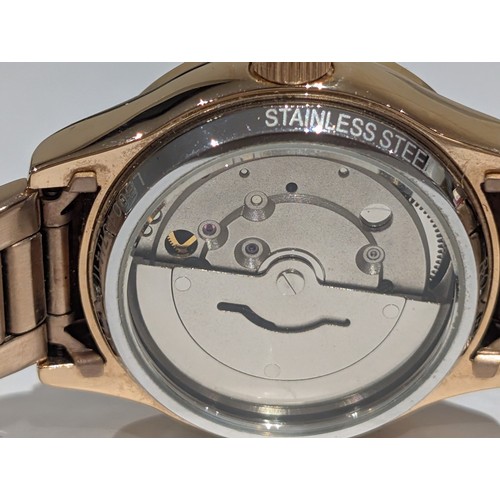 196 - Rotary Ladies Oxford Automatic Wristwatch, Working With Original Gold Tone Bracelet Strap