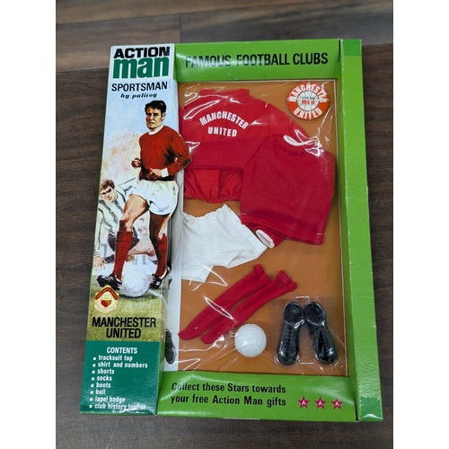 184 - Vintage New Old Stock Palitoy Action Man Sportsman 'Famous Football Clubs' Manchester United Kit