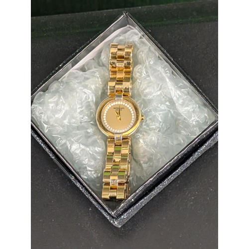 199 - Raymond Weil Allegro 5817 Ladies' 18 Carat Gold Plated & Crystal Wristwatch - Currently not working