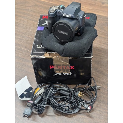 52 - Pentax X90 Digital Bridge Camera with Original Box and Accessories