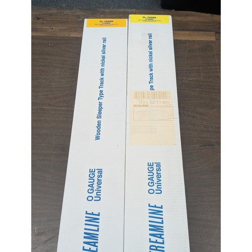 41 - Two Boxes of Universal O GAUGE CODE 124 NICKEL SILVER BULLHEAD RAIL Wooden Sleeper Type Track, SL-70... 