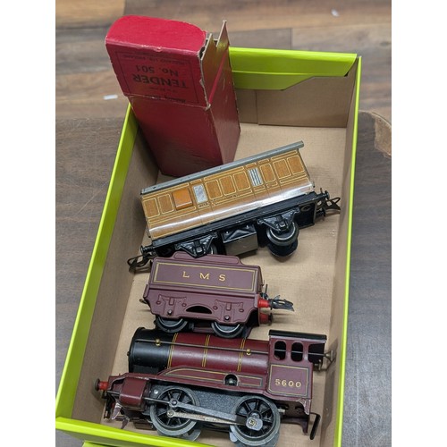 44 - A Hornby O Gauge Clockwork LMS Passenger Train Set