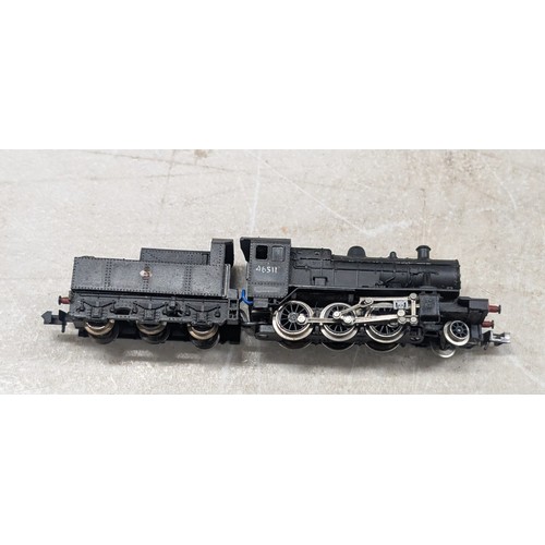 7 - Trix N Gauge Class 2MT 2-6-0 Steam Locomotive and Tender, No. 46511