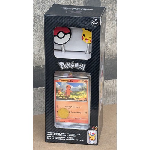 New-in-Box Pokémon Licensed Charmander Tumbler Set with Straws and Toppers