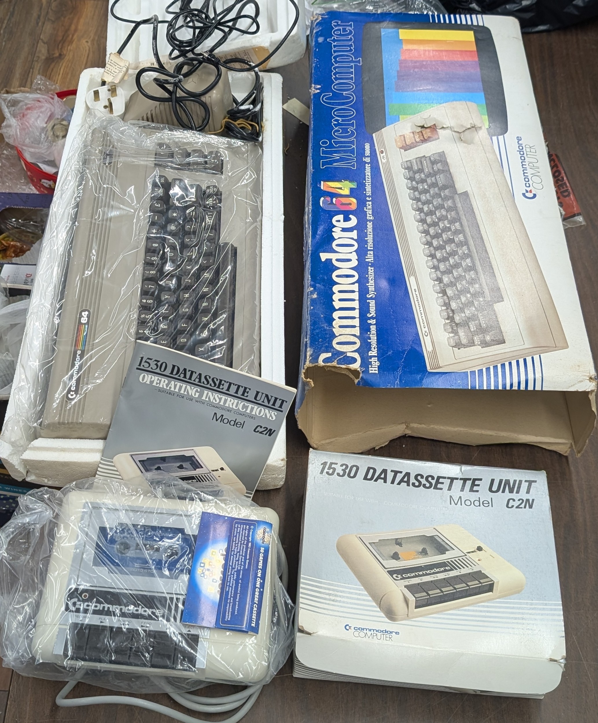 Commodore 64 Micro Computer and Peripherals With Original Packaging