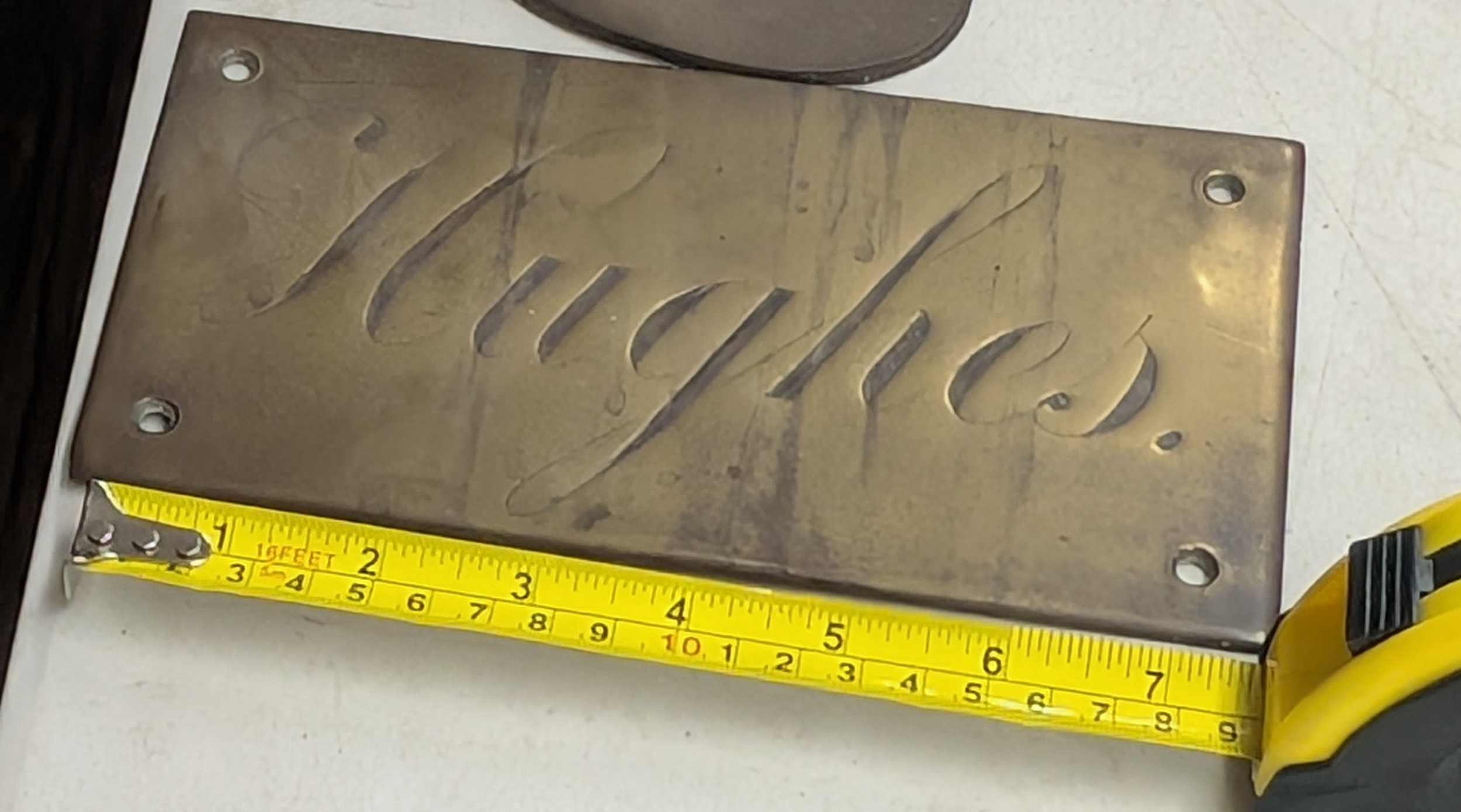 Vintage Engraved 8 x 4.25
