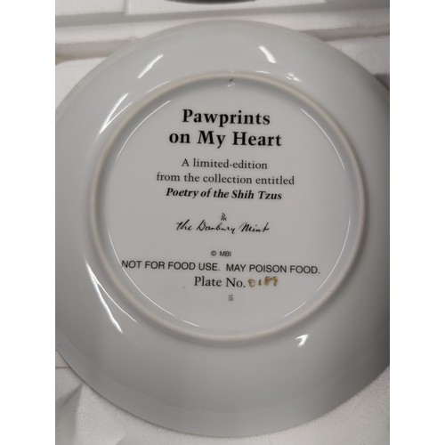 158 - Set of Eight Danbury Mint Poetry of the Shih Tzus Limited Edition 8.25