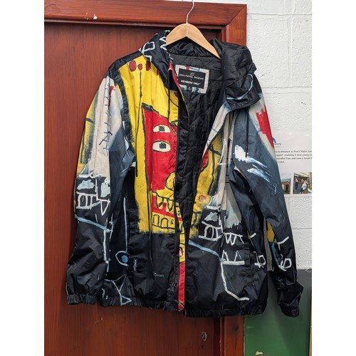 70 - Members Only x Jean-Michel Basquiat Banana Print Midweight Hooded Jacket, Size XL