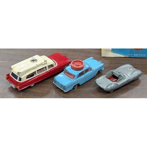 144 - Three Corgi Toys Model Vehicles including No. 437 Superior Ambulance with Box