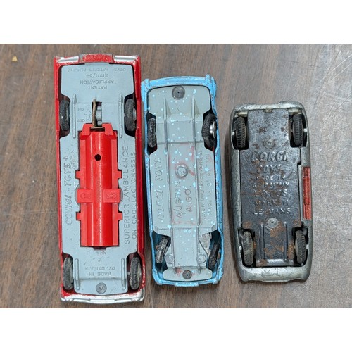 144 - Three Corgi Toys Model Vehicles including No. 437 Superior Ambulance with Box