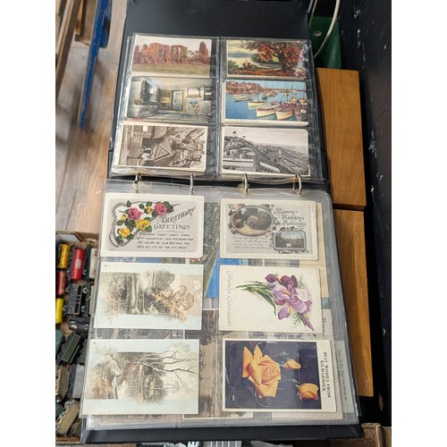 133 - A Large Collection of 200+ Early 20th Century Postcards and Ephemera in a Black Binder