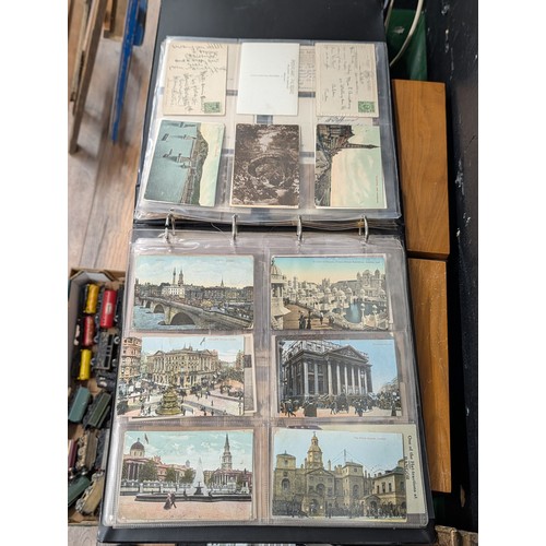 133 - A Large Collection of 200+ Early 20th Century Postcards and Ephemera in a Black Binder