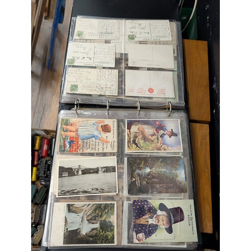 133 - A Large Collection of 200+ Early 20th Century Postcards and Ephemera in a Black Binder