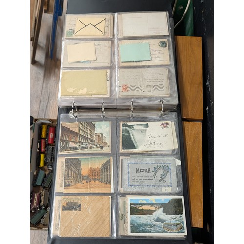 133 - A Large Collection of 200+ Early 20th Century Postcards and Ephemera in a Black Binder