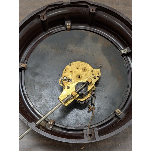 160 - Non-Working Smiths English Clocks Ltd British Air Ministry Bakelite Wall-Mounted Mechanical Timer