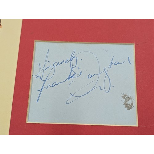 120 - Frankie Vaughan Signed Colour Portrait Display