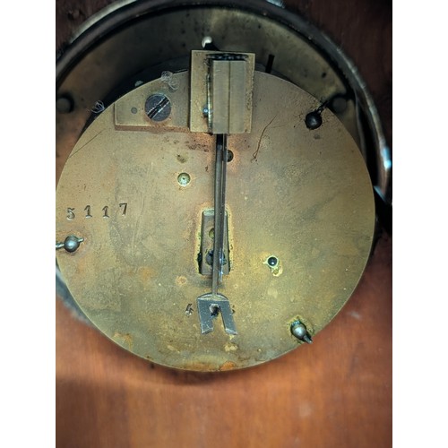 147 - Two Antique Wooden Mantel Clocks including a Junghans Ebonized Architectural Clock and a Gothic Revi... 