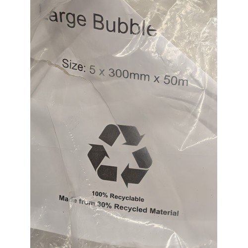 73 - 1 x 50 metre Large roll of 300 mm wide clear large bubble packing wrap - 100% Recyclable & made from... 
