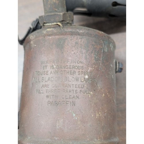 323 - Bundle of Four Antique Brass and Ferrous Metal Blowtorches Including Sievert, Burmos and Bladon Exam... 