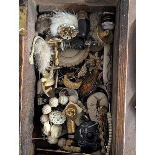 301 - An Assortment of Vintage Costume Jewellery, Sporting Medals, and an Omega Ladies Wristwatch case in ... 