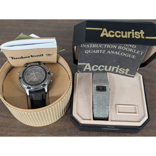 338 - Two Wristwatches Including a Timberland Analog-Digital Compass Watch and an Accurist Mechanical Ladi... 