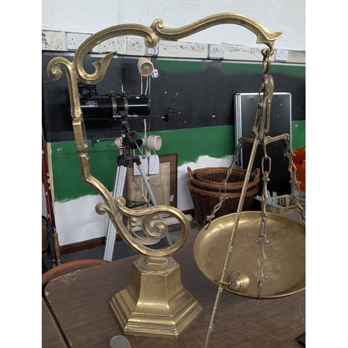 315 - Vintage Ornate French Brass Confectionary Pendulum Scale with MDXL Mark